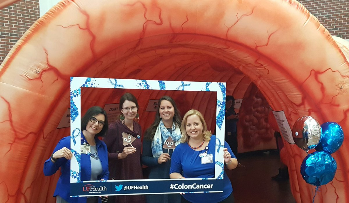 Passaniti's tweet photo. Raising awareness about #coloncancer with the notorious #GiantInflatableColon @UFHealth https://t.co/itZOkZ4zdT