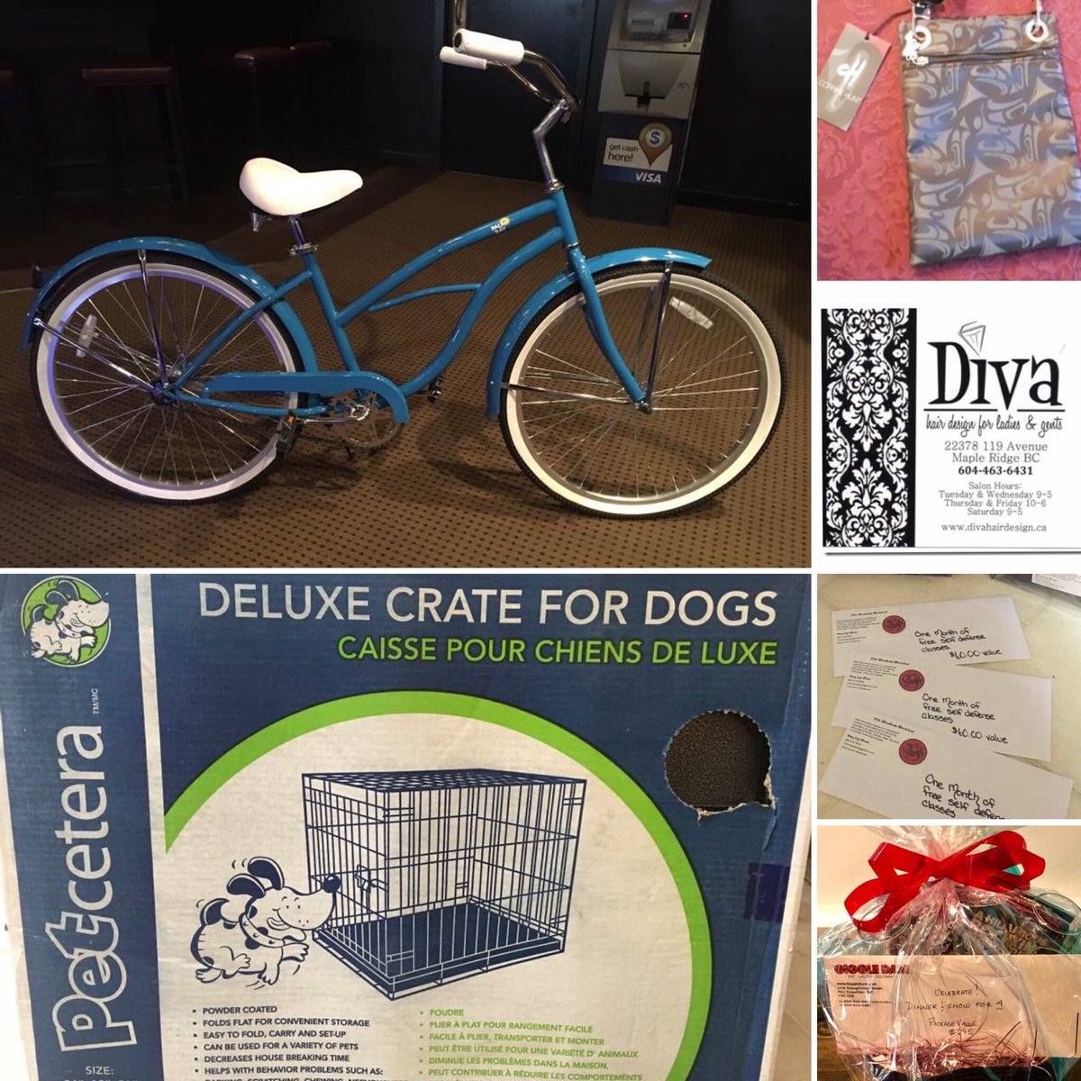 Fundraiser for SAINTS this Sat! Call Romana (778) 688 1723 for more info, tix NOT sold via SAINTS. A peek at some of the auction items...👌🏼