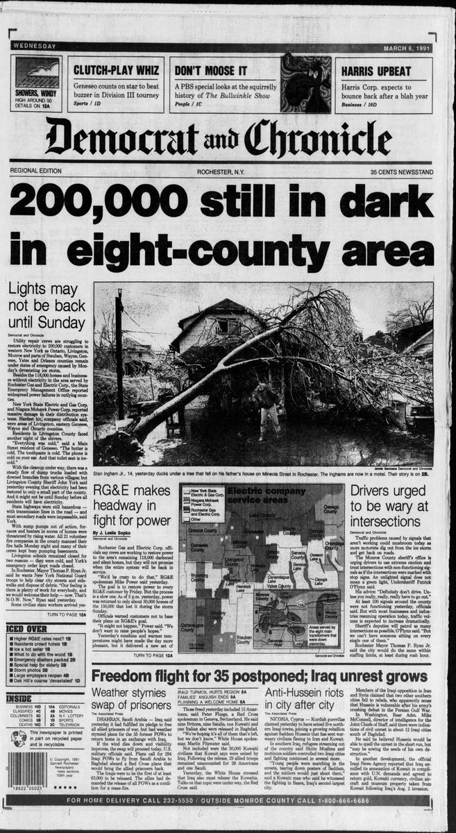 Remember the '91 Ice Storm? Can't forget it 26 years later....more in photos: democratandchronicle.com/picture-galler… #rocshare