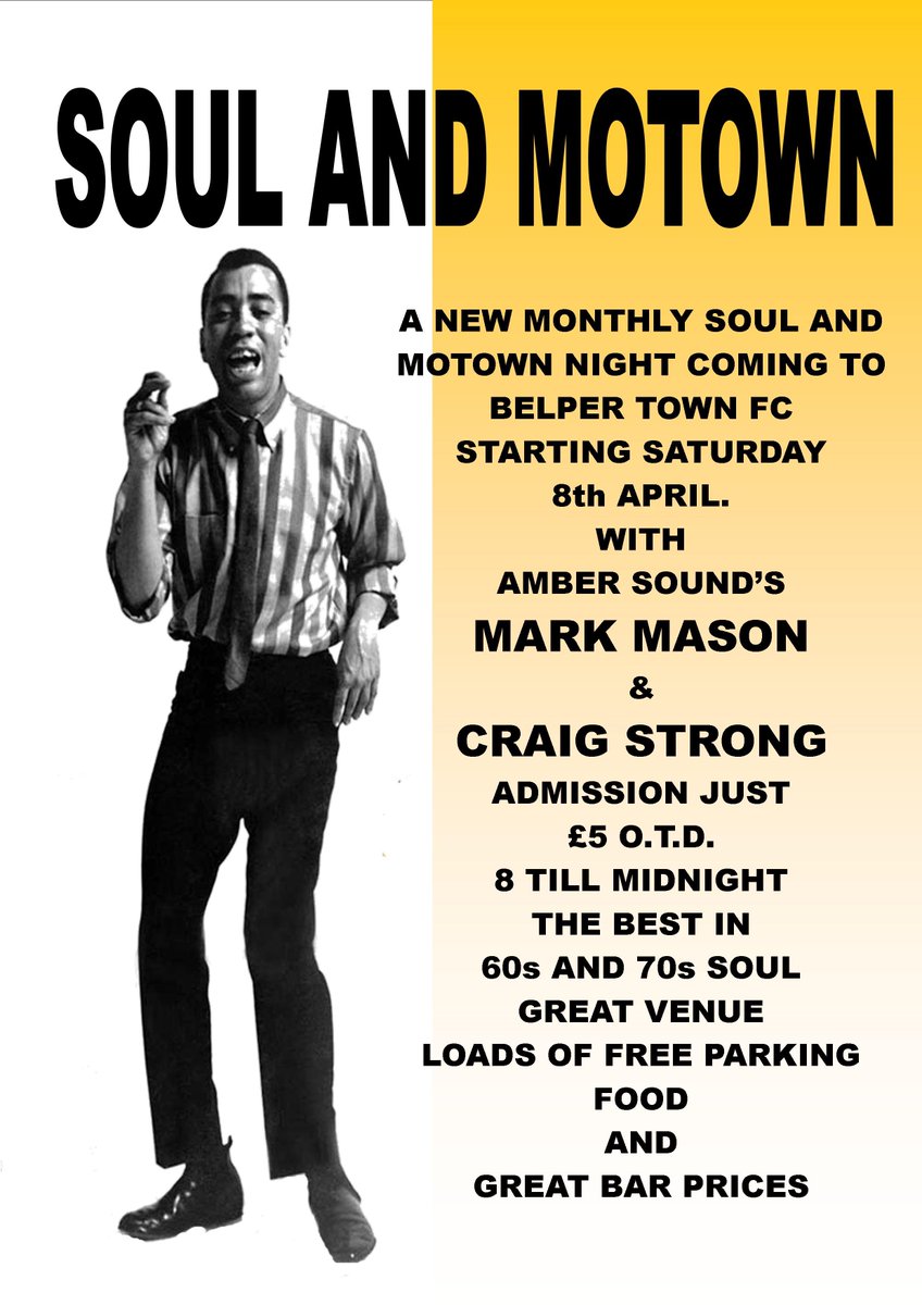 Soul and Motown Nights coming to Belper Town FC belpertownfc.co.uk/calendar/event…