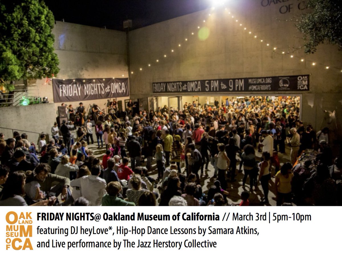 djheylove's tweet photo. FRIDAY NIGHTS @oaklandmuseumca ♥️ w/DJheyLove*/DanceLessonsBySamaraAtkins/LivePerformanceByTheJazzHerstoryCollective https://t.co/ktUTj4zpG6 https://t.co/1VKAkdUni6
