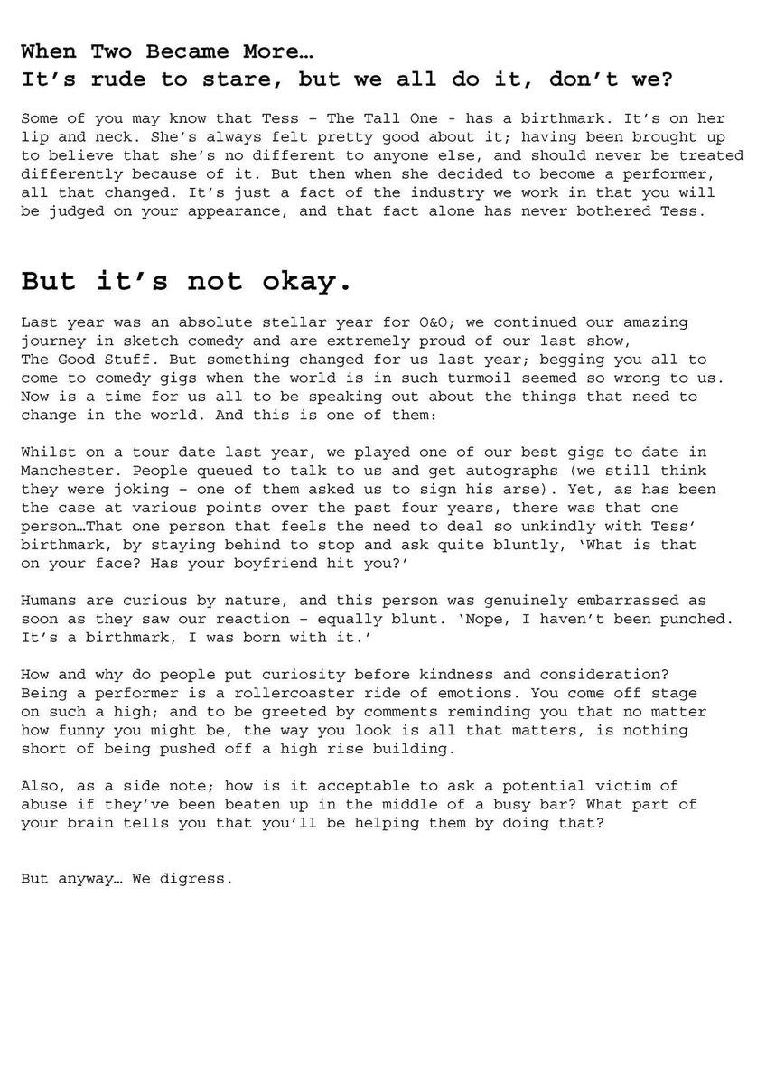 OSheaOGaukroger's tweet image. A H U G E announcement from O&amp;amp;O land...We proudly present - our new direction &amp;amp; show, #TheWayILook Find out more below:
#theatrethatmatters