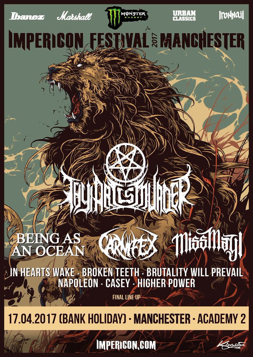 Napoleonuk's tweet photo. Stoked to be playing @impericon_uk Festival in Manchester in April https://t.co/7fhgOGysd1