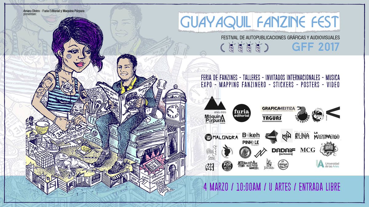 nerdos_ec's tweet photo. Este sábado estaremos con nuestras revistas y mercadería en #GuayaquilFanzineFest en @uartesec 
Vayan a decirnos Holi y tomarnos selfies. https://t.co/SoAOcJ7BVu