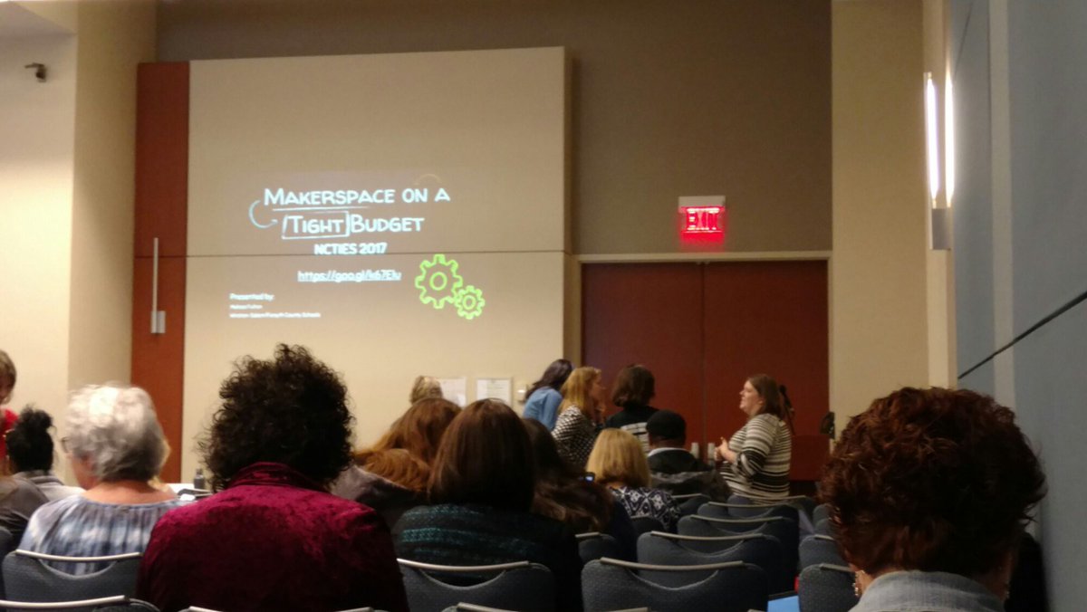 Learning about MakerSpaces to take home to our <a href="/WayneCountyPS/">Wayne County PS</a> teachers #ncties17