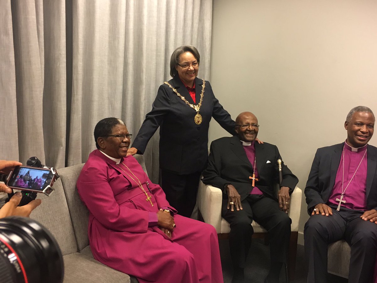 PatriciaDeLille's tweet photo. Cape Town is honoured to be the home and host of this masterpiece dedicated to our beloved Arch Tutu, Freeman of the City. #designindaba https://t.co/fNcuAHolGV
