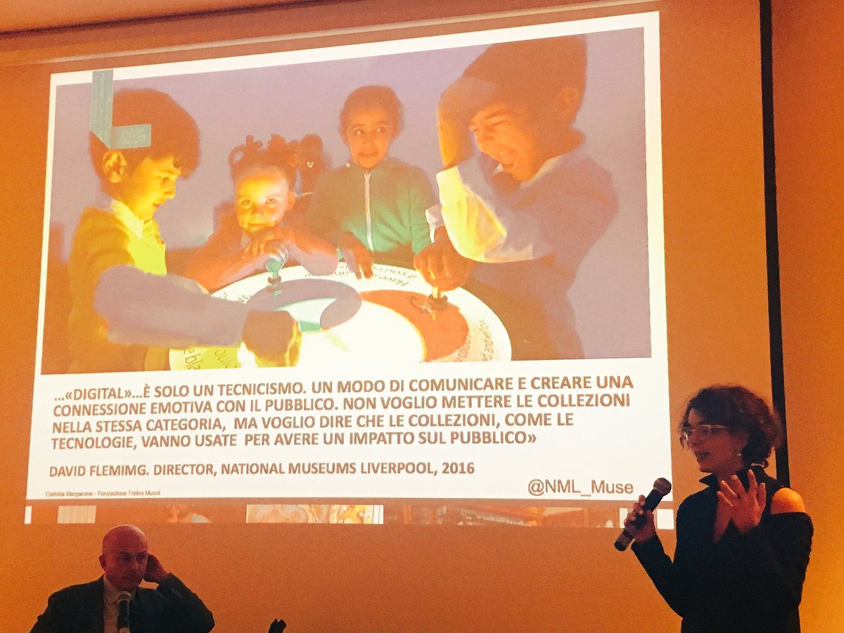 lorenzodamelio's tweet photo. Le nuove tecnologie sono uno strumento e non il fine. @Carlotta_Ma al @MAOtorino per #SCNSM. @UNESCO_giovani @timwcap https://t.co/GNeAqUJCqC