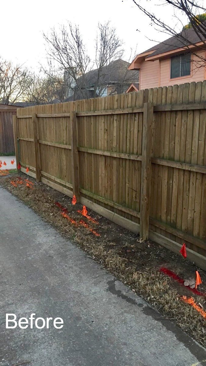 KContractors's tweet photo. #Beforeandafter pics of a #fencereplacement. Went from an old builder grade side by side to an upgraded horizontal board on board. #newfence https://t.co/iIsSAoRdiq