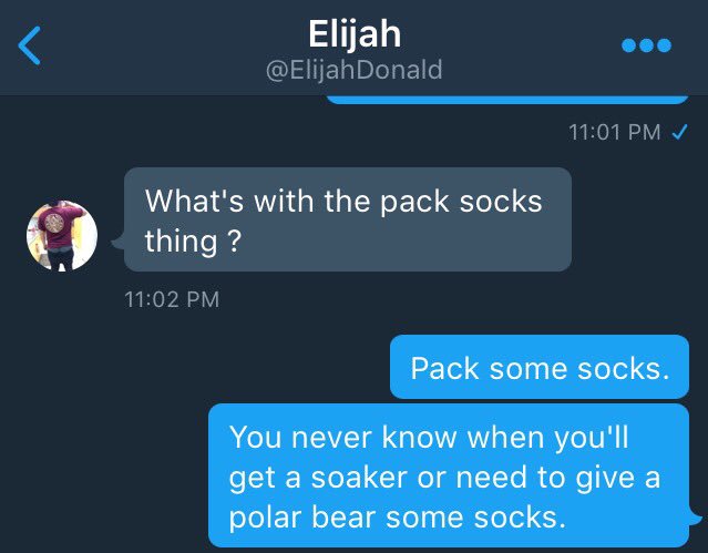 Snocamp's tweet photo. Elijah knows now. @ElijahDonald https://t.co/6GWmI4iOrn