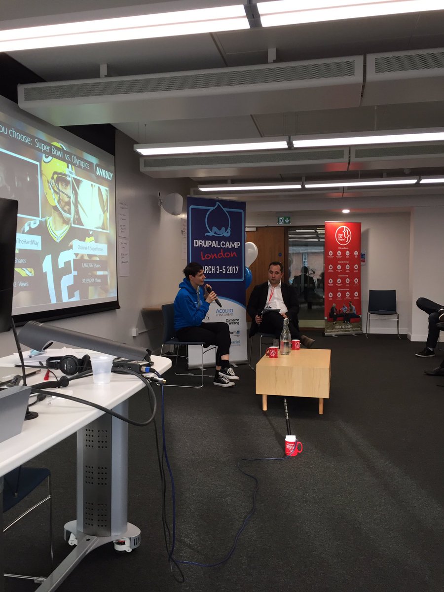 Awesome to welcome <a href="/sarahfwood/">Sarah Wood</a> to #dclcxo #dclondon <a href="/DrupalCampLDN/">DrupalCamp London</a> #haveawhackatit