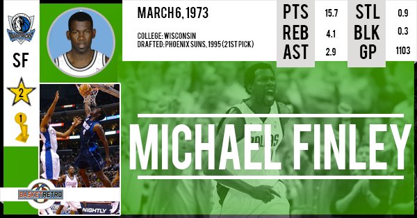 Happy birthday Michael Finley !   