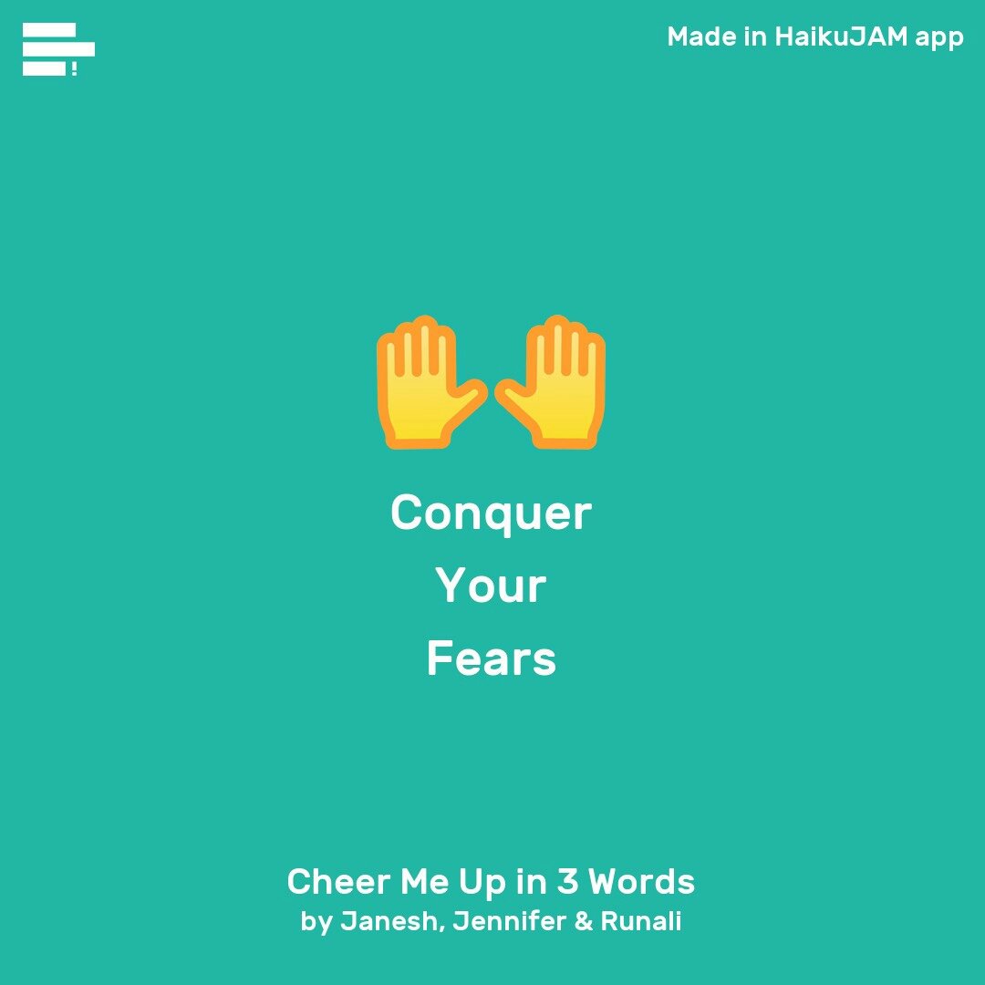 UntravelledMind's tweet photo. Cheer me up.

Janesh, Jennifer, @runali_mehta in @haikujam https://t.co/JrTugKOuq1