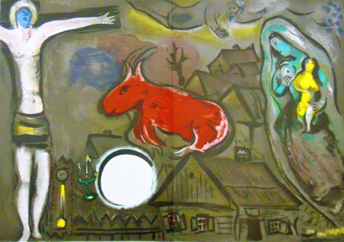 ArielGalleryltd's tweet photo. Marc Chagall 'Derrier le Miroir', 1950, original colour lithograph on show in the gallery, only one available framed for £200. Get it now! https://t.co/5KPFPmWRzD