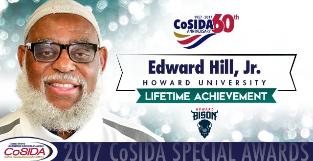 CollSportsComm's tweet photo. Kicking off @CoSIDAnews Special Awards feature stories (on all honorees): salute to retiring @HUBisonSports' Ed Hill https://t.co/5p90SaiqTS https://t.co/x37ecb7yO5