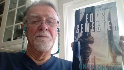 No better selfie than an Author with his latest book - Eons Semester - can be found here - jimrudnick.ca #Hamont #s…