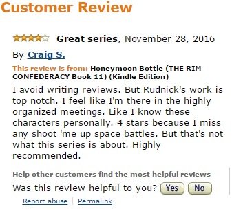 Great reviews for my latest RIM Confederacy book Honeymoon Bottle! #Hamont #scifi #bgs16 amzn.to/2gHvQSw