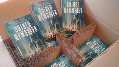 Well well #HamOnt #sciFi -- looked what just showed up -- a case of my latest book "Ruined… amzn.to/1SLb4JJ