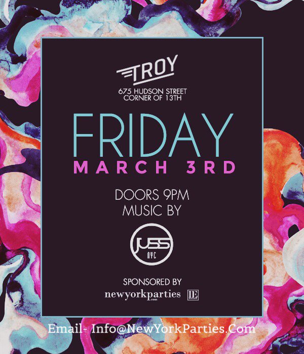 NY_Parties's tweet photo. Tonight Join Us In Meatpacking @TroyLiquorBar
w/Music by @JussNYC 
#nightclubsnyc #meatpackingnyc #manhattan #nightlifenyc #nyclubs #livedj https://t.co/eUCb8XmA4I
