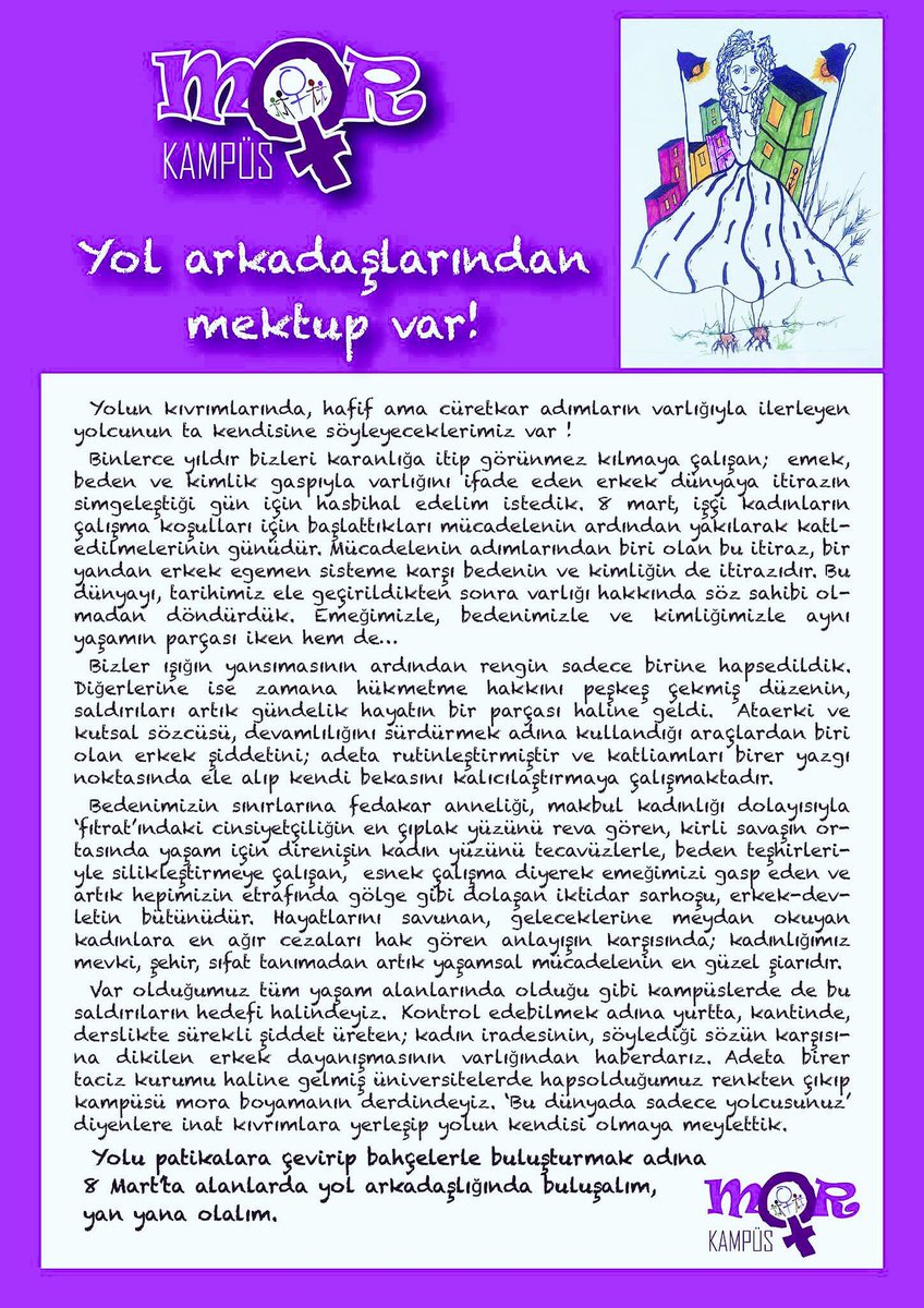 8 Mart'ta alanlarda,yol arkadaşlığında buluşalım yan yana olalım.👭👭 #8MartEngellenemez #8Mart