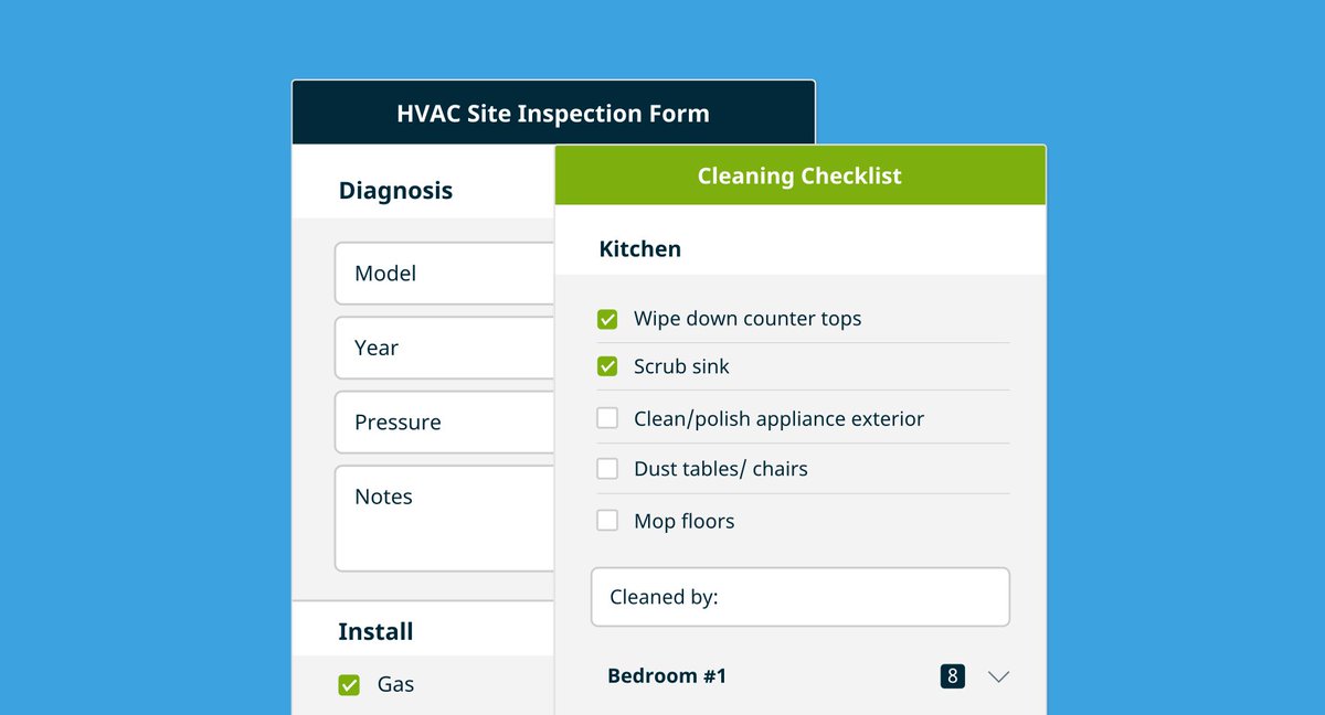 GetJobber's tweet photo. New Feature: Introducing Job Forms! Create custom forms to prepare your team for their #fieldservice visit https://t.co/Gq0jn9skFq https://t.co/YStnI9DsQ4
