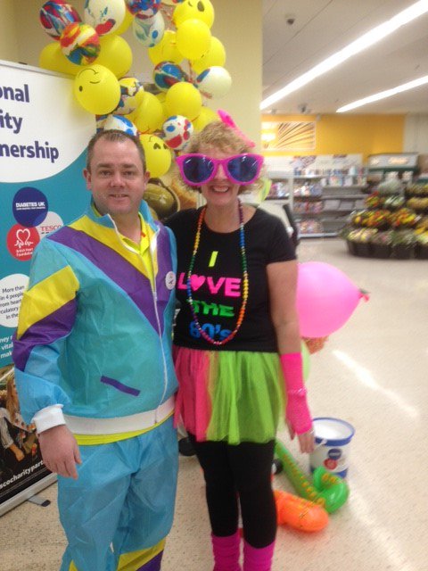 Big Bird flew in for some fun in Bromley by Bow and the 80's never looked better in Basildon 2!! #finalcountdown @diabetesuk @thebhf