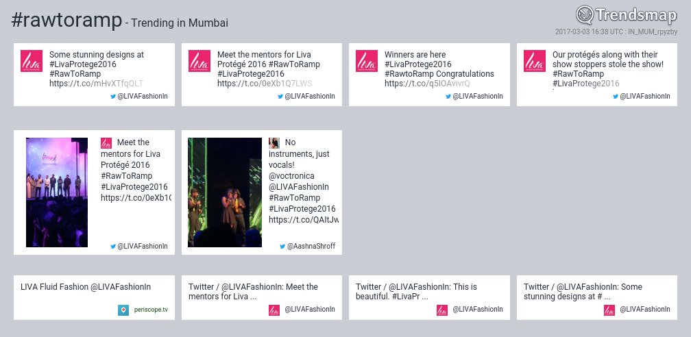 TrendsMumbai's tweet photo. #rawtoramp is now trending in #Mumbai
https://t.co/BR9g8BUeDA https://t.co/7DPwqyFH0k