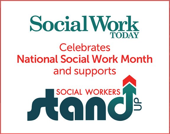 SocialWorkToday's tweet photo. We ❤️ social workers! We're joining @nasw this National Social Work Month. #SocialWorkersStandUp https://t.co/j5cmcyEQOj