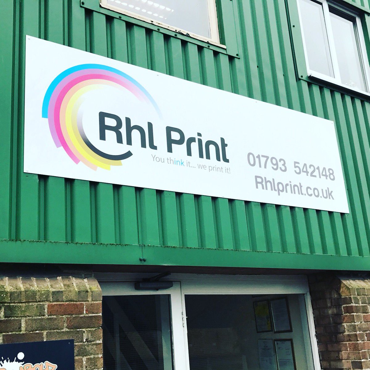 New front of house signage for Rhl Print's rebranding