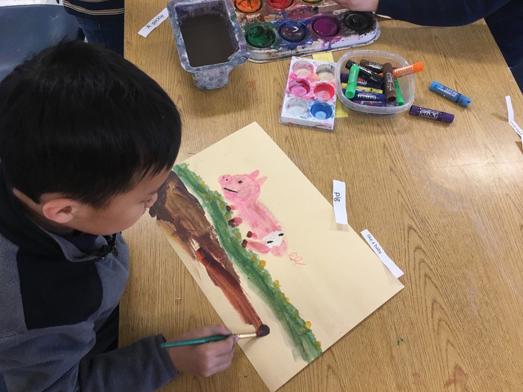 2nd grade pick out of a hat drawing challenge.  #MeriwetherLES