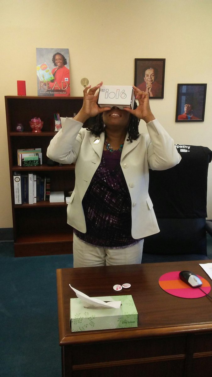 Using virtual reality for <a href="/cut_50/">#cut50 is now Dream Corps JUSTICE</a>'s #DayofEmpathy! Photo by Shimika Haynes. <a href="/JessyMichele/">EPA</a> <a href="/SheltonMcElroy/">Shelton McElroy</a> @Dorian_Burton #JusticeReformNOW