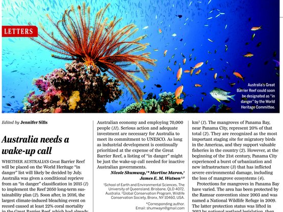 prueaddison's tweet photo. Australia wake up! Stop prioritizing development over #WorldHeritage. Invest now to protect the #GreatBarrierReef. https://t.co/uq89vdsxsV https://t.co/qD0ns1QVrO