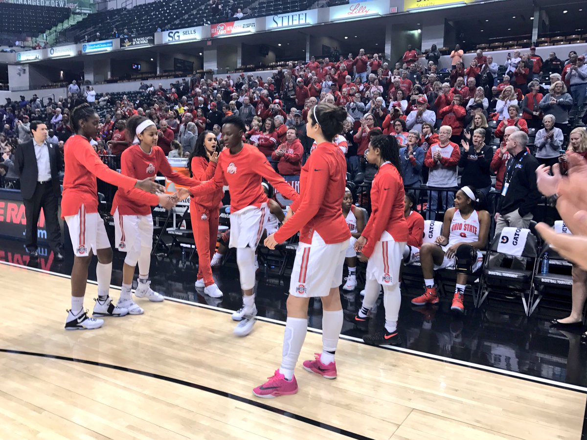 OhioStateWBB's tweet photo. Best fans in the land. Great Buckeye turnout today. #GoBucks https://t.co/kK3EjsqRPi