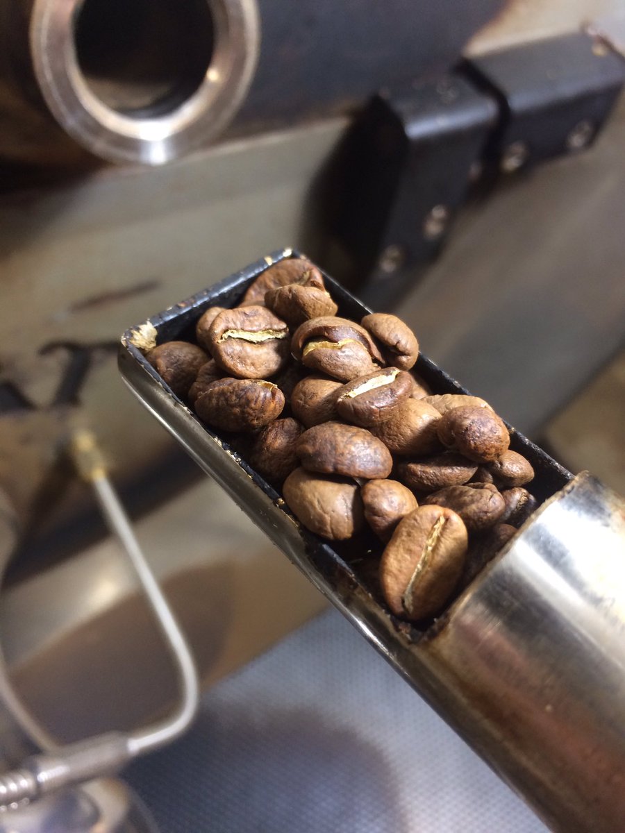 redbarncoffee's tweet photo. Roasting a new Ethiopian Sidamo that will be available in the cafes on Monday. #redbarncoffee #ethiopiancoffee #localroaster https://t.co/IZU4IqgKZ3