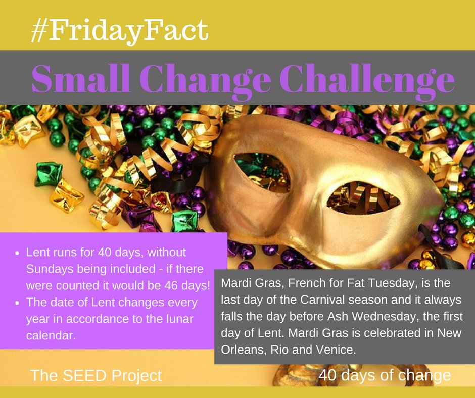 SEEDProjectUK's tweet photo. How many days is #Lent2017? 40 we don’t count Sundays! Joins us for #40daysofchange. Ideas at https://t.co/e5q5lj03aH #FactFriday https://t.co/FBtexJITv6