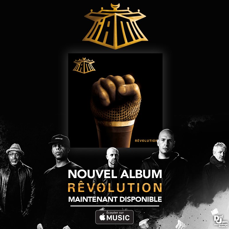 AkhenatonIAM's tweet photo. Notre nouvel album "Rêvolution" est maintenant disponible sur Apple Music 

Ecouter → https://t.co/SfPbXijv39 https://t.co/VFMua4K6rS