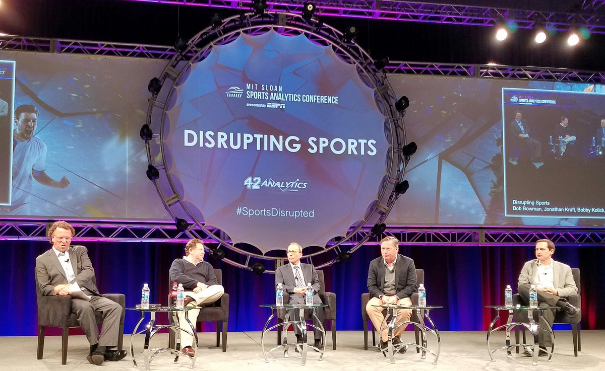 jessicagelman's tweet image. Disrupting sports w/ Jonathan Kraft @Patriots, Bobby Kotick @Activision , Bob Bowman @mlbam, Jason Robbins @DraftKings