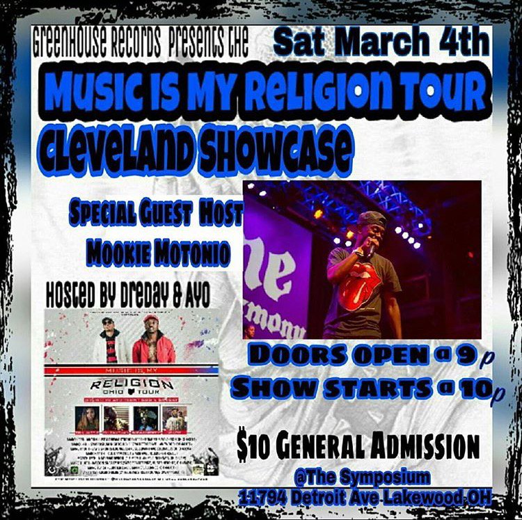 Support <a href="/DREDAY4EVERBABY/">Dreday 4ever baby</a> and the local artists at the #MusicIsMyReligion Tour !