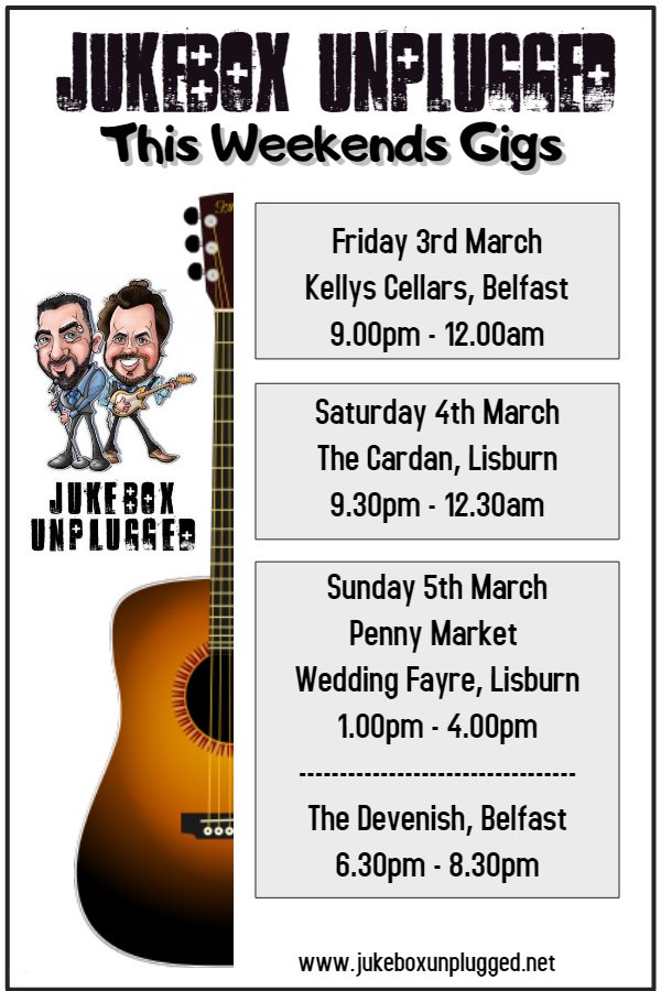 RSUnplugged's tweet photo. This weekends gigs... https://t.co/xYY4PrLgZh