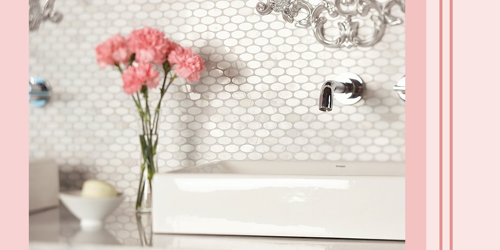 ClassiqueFloors's tweet photo. A bathroom can be dainty and durable with our Floorcraft Decorative backsplashes. https://t.co/l9VDhlzNUg https://t.co/EA0wUIAaqq