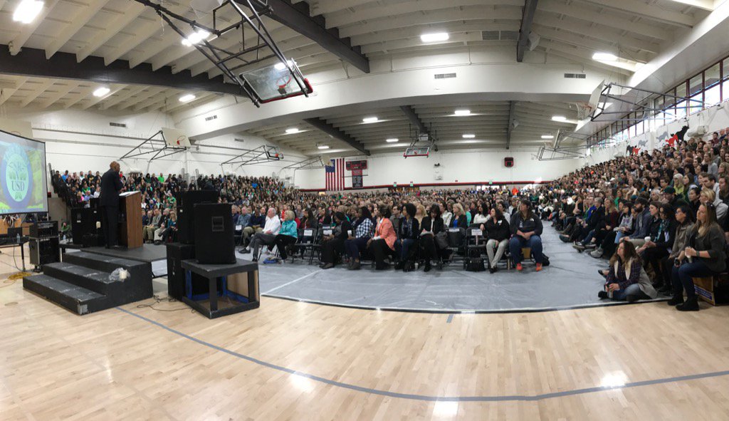 Civil rights hero Terrence Roberts sharing his message with us this morning at staff development day. #ThisIsUs