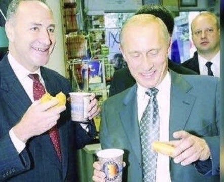 Donald J. Trump @realDonaldTrump We should start an immediate investigation into @SenSchumer and his ties to Russia and Putin. A total hypocrite!