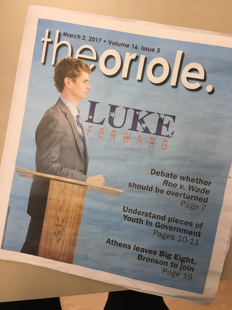 luke_gov's tweet photo. Thank you to @TheOrioleNews for the awesome center spread about MYIG. Can't wait to see you all in a week. https://t.co/LBZ4htIleJ