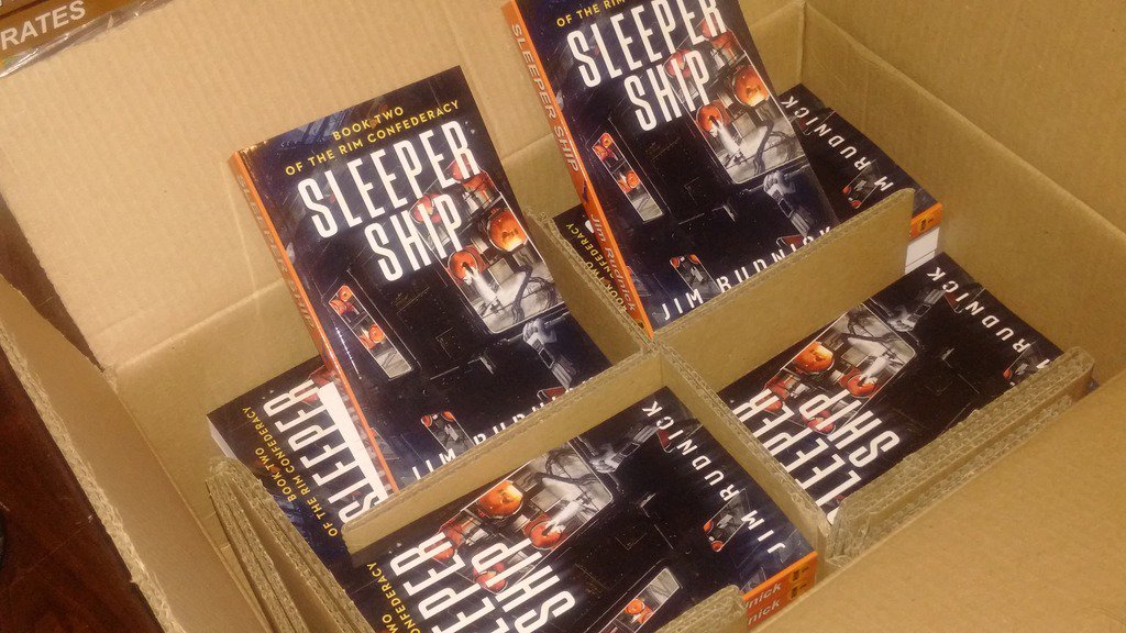 Well hey #HamOnt looked what just arrived today -my new SciFi book "Sleeper Ship" amzn.to/1Oih2UF