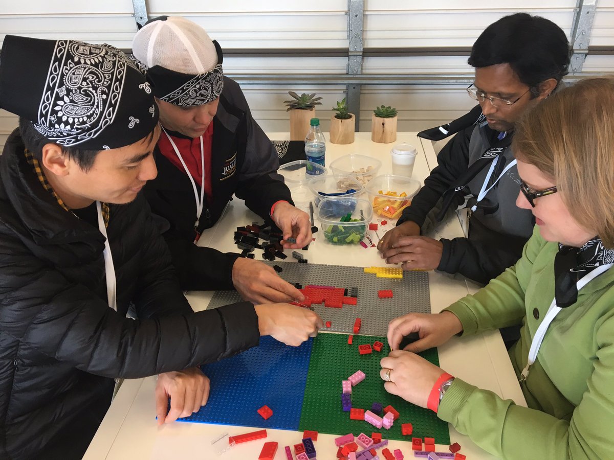 ToyotaResearch's tweet photo. It's team building, Lego-style! Teamwork in action before #PriusChallenge competitors take on @RaceSonoma. #Onramp2017 https://t.co/zn9DUOxUYc