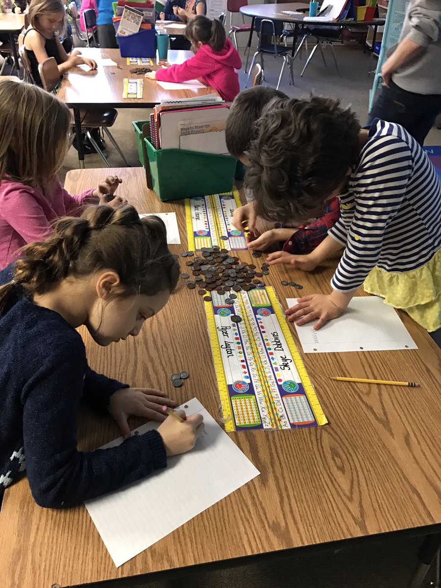 AngelaBright68's tweet photo. 2nd grade students finding multiple ways to represent coin amounts. @LE_ESSD40  #essdexcels https://t.co/xlihCcosZK