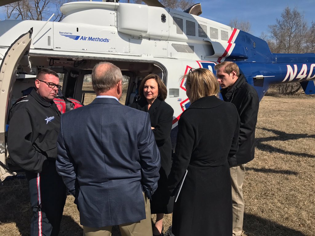 SenatorFischer's tweet photo. Toured one of the lifesaving @AirMethodsCorp Comms helicopters with their impressive team today. https://t.co/pK4HwiJP5r