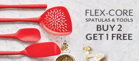 Don't miss out! Shop @Sur_La_Table in store and enjoy buy two, get one free Flex-Core spatulas and tools.