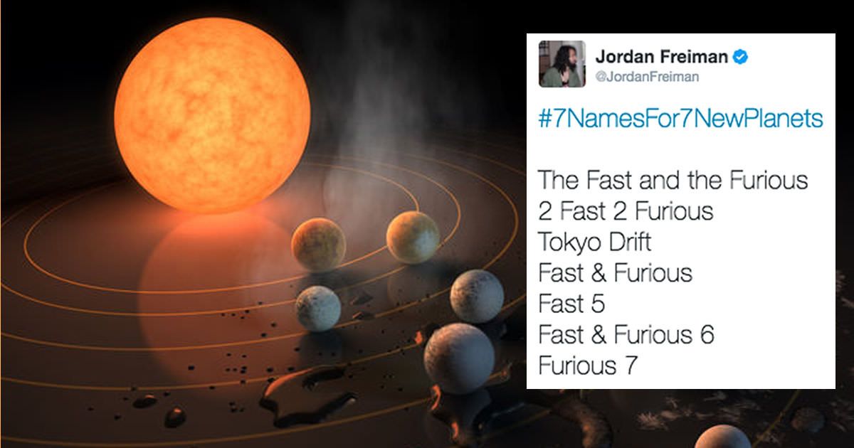 9GAG's tweet photo. Internet Decides To Name 7 New Planets And Humanity Regrets It Immediately
https://t.co/hNf8wjBXbV https://t.co/zrBmZkb1H6