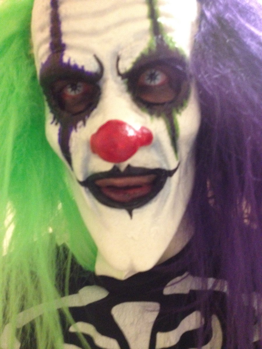 JamesHowgatefx's tweet photo. My Custom "Stitch" the Clown Costume. https://t.co/Ms23kATb2I