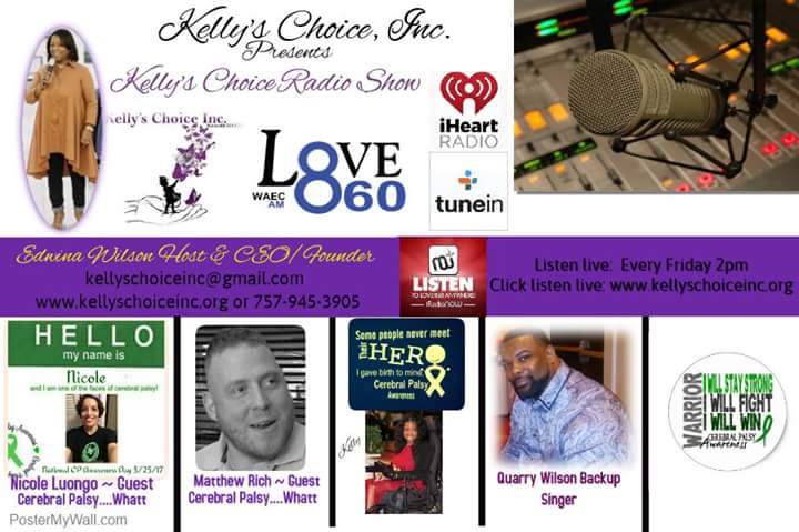 KellysChoiceInc's tweet photo. Today 2pm est. With Nicole Luongo and Matt Rich in "Let's Talk Cerebral Palsy"! https://t.co/jluP6Gs8Mu